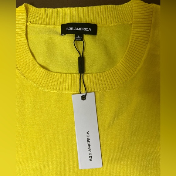 525 America Knit Yellow Top Size L. NWT - Picture 6 of 6